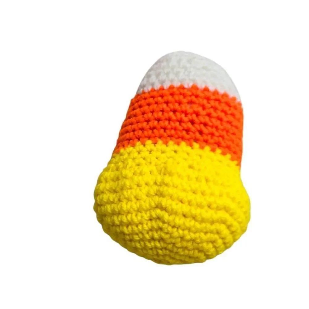 Crochet Candy Corn Halloween Plush 6x5"